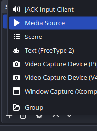 OBS Add Media Source